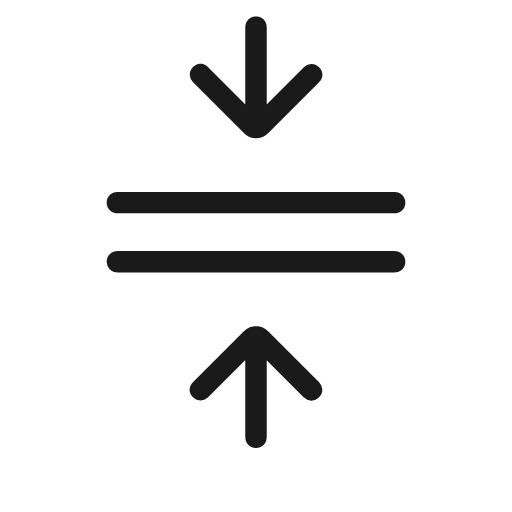 Compress rounded icon, rounded style, from Material Symbols Light