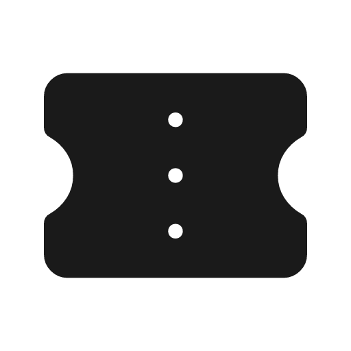 Confirmation number rounded icon, rounded style, from Material Symbols Light