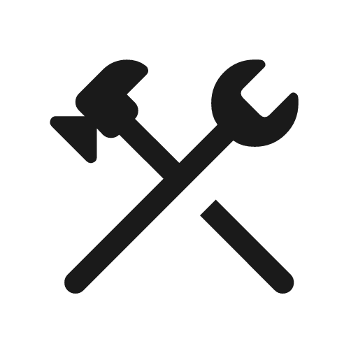 Construction rounded icon, rounded style, from Material Symbols Light