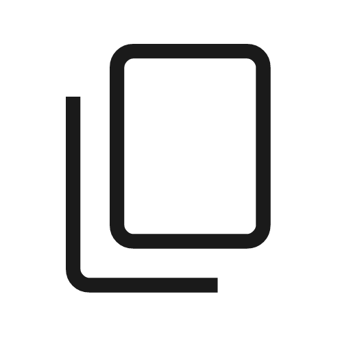 Content copy outline icon, outline style, from Material Symbols Light