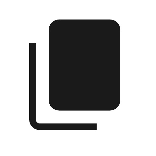 Content copy icon, solid style, from Material Symbols Light