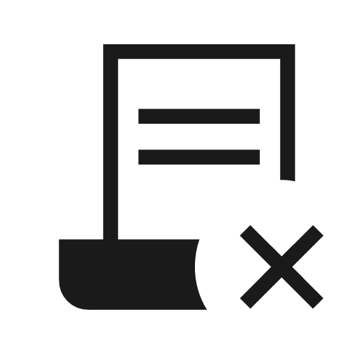 Contract delete icon, solid style, from Material Symbols Light