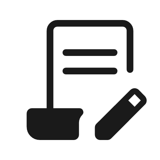 Contract edit rounded icon, rounded style, from Material Symbols Light