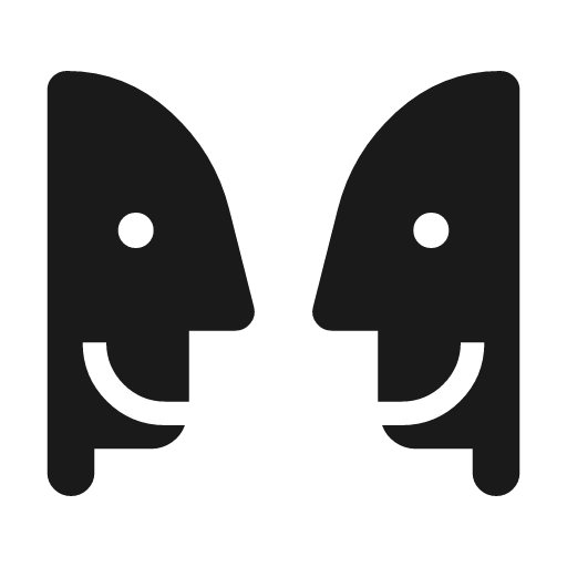 Conversation rounded icon, rounded style, from Material Symbols Light