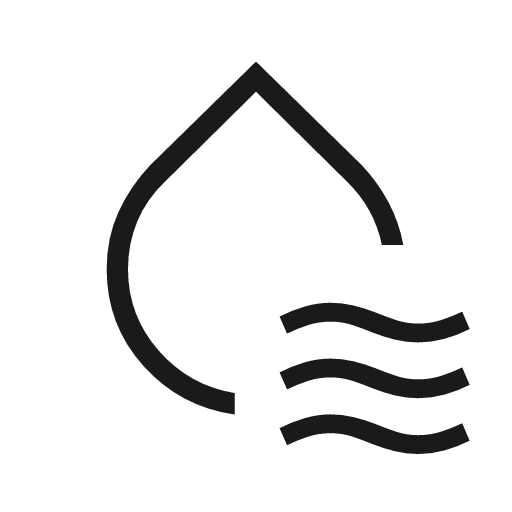 Cool to dry outline icon, outline style, from Material Symbols Light