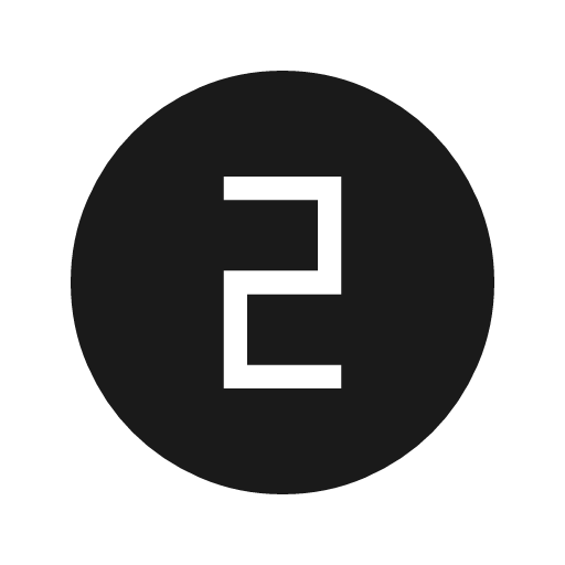 Counter 2 sharp icon, sharp-cornered style, from Material Symbols Light