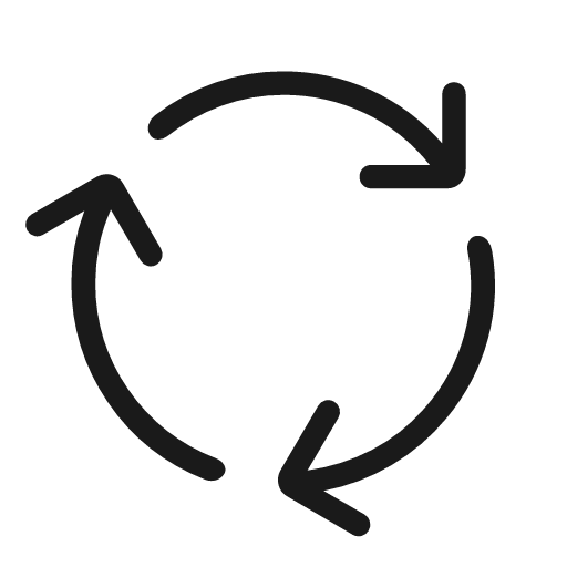 Cycle rounded icon, rounded style, from Material Symbols Light