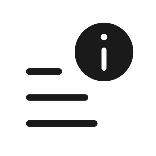 Data info alert rounded icon, rounded style, from Material Symbols Light