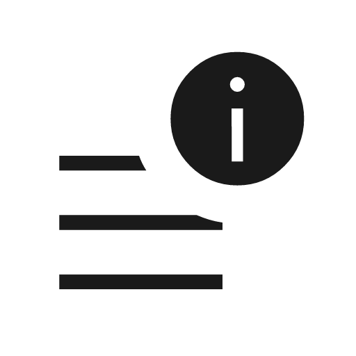 Data info alert icon, solid style, from Material Symbols Light