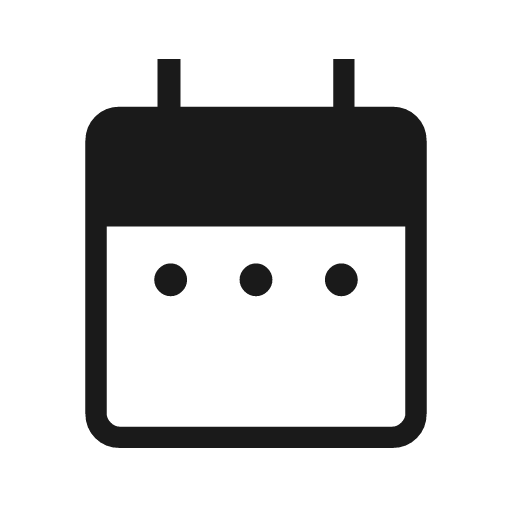 Date range icon, solid style, from Material Symbols Light