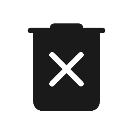Delete forever rounded icon, rounded style, from Material Symbols Light