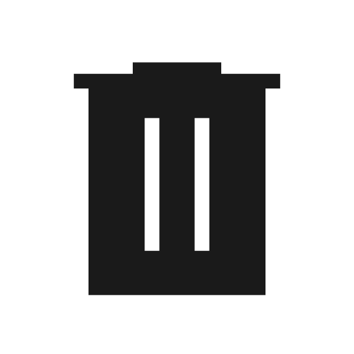 Delete sharp icon, sharp-cornered style, from Material Symbols Light