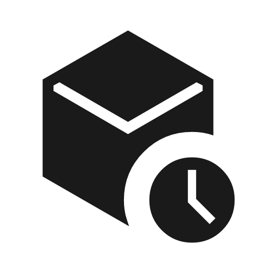 Deployed code history sharp icon, sharp-cornered style, from Material Symbols Light