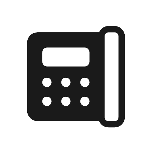 Deskphone rounded icon, rounded style, from Material Symbols Light
