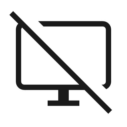 Desktop access disabled outline icon, outline style, from Material Symbols Light