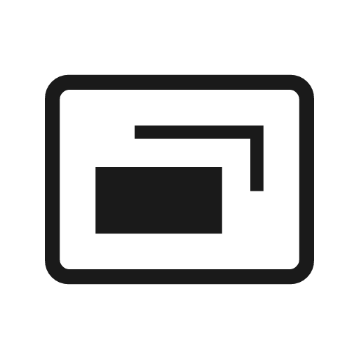 Desktop landscape outline icon, outline style, from Material Symbols Light