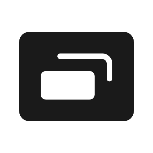 Desktop landscape rounded icon, rounded style, from Material Symbols Light