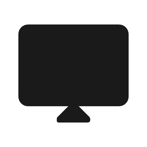 Desktop mac rounded icon, rounded style, from Material Symbols Light