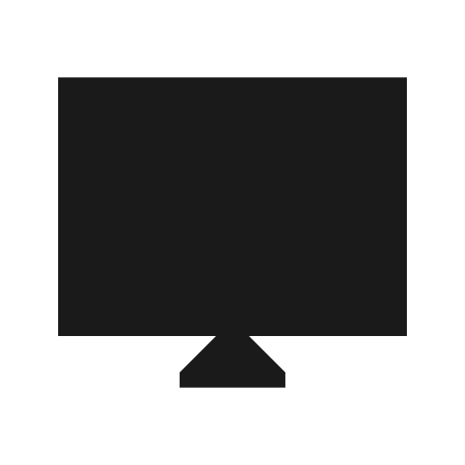 Desktop mac sharp icon, sharp-cornered style, from Material Symbols Light