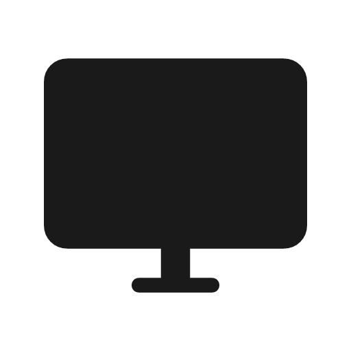 Desktop windows rounded icon, rounded style, from Material Symbols Light