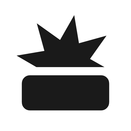 Destruction icon, solid style, from Material Symbols Light