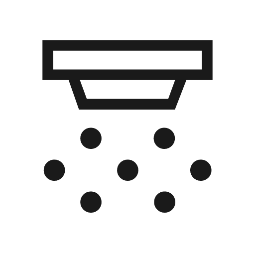 Detector co outline sharp icon, sharp-cornered style, from Material Symbols Light
