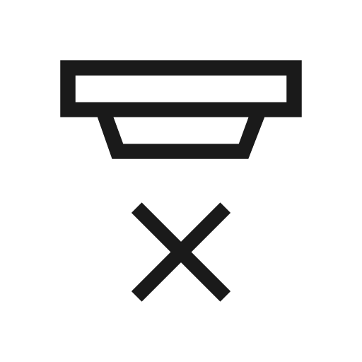Detector offline outline sharp icon, sharp-cornered style, from Material Symbols Light