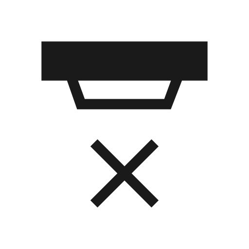 Detector offline sharp icon, sharp-cornered style, from Material Symbols Light