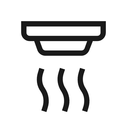 Detector smoke outline icon, outline style, from Material Symbols Light