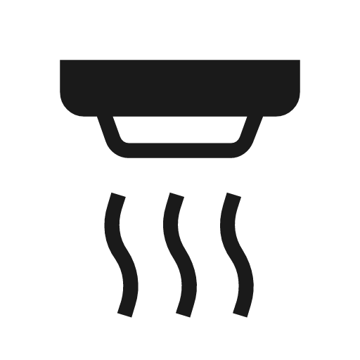 Detector smoke icon, solid style, from Material Symbols Light