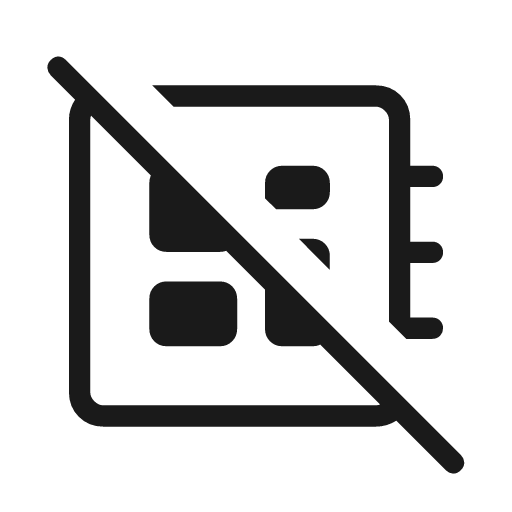 Developer board off outline rounded icon, rounded style, from Material Symbols Light