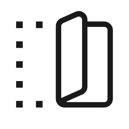Devices fold outline icon, outline style, from Material Symbols Light