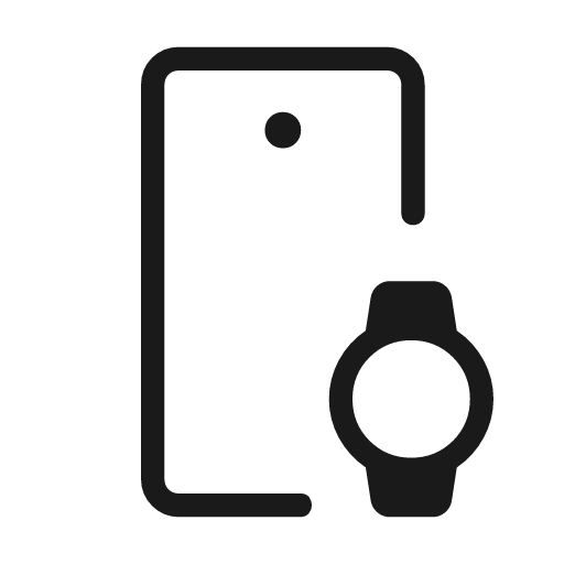 Devices wearables outline rounded icon, rounded style, from Material Symbols Light