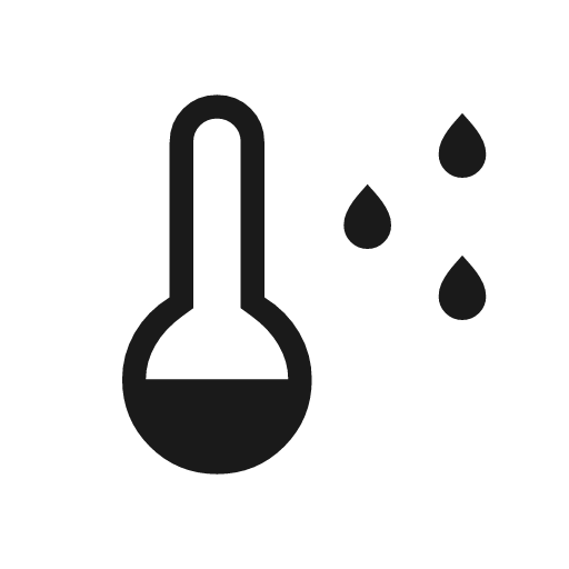 Dew point outline icon, outline style, from Material Symbols Light