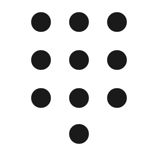 Dialpad icon, solid style, from Material Symbols Light