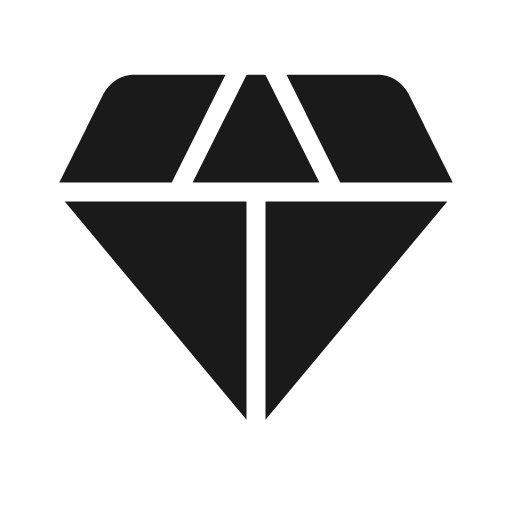 Diamond rounded icon, rounded style, from Material Symbols Light
