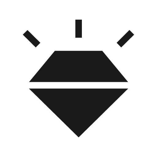 Diamond shine icon, solid style, from Material Symbols Light