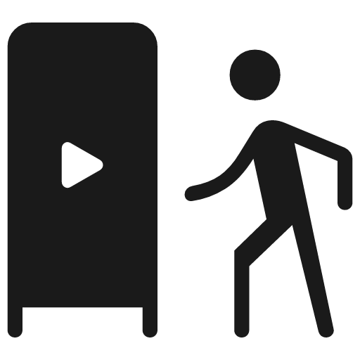 Digital out of home rounded icon, rounded style, from Material Symbols Light
