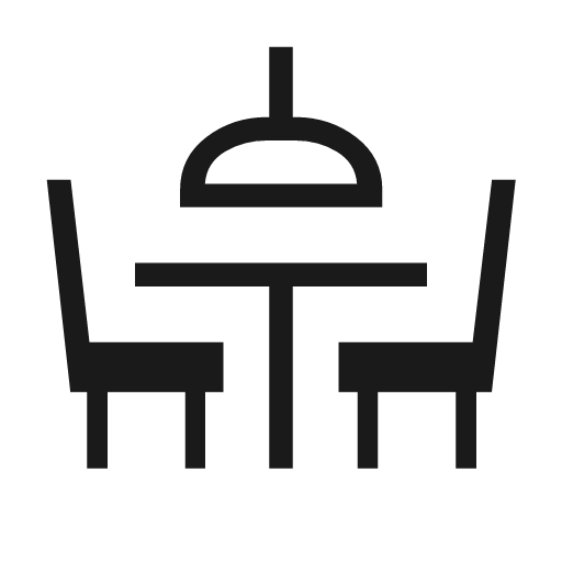 Dine lamp outline sharp icon, sharp-cornered style, from Material Symbols Light