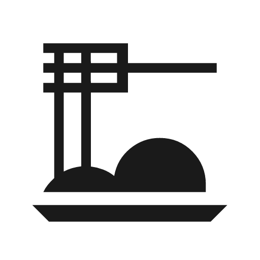 Dinner dining sharp icon, sharp-cornered style, from Material Symbols Light