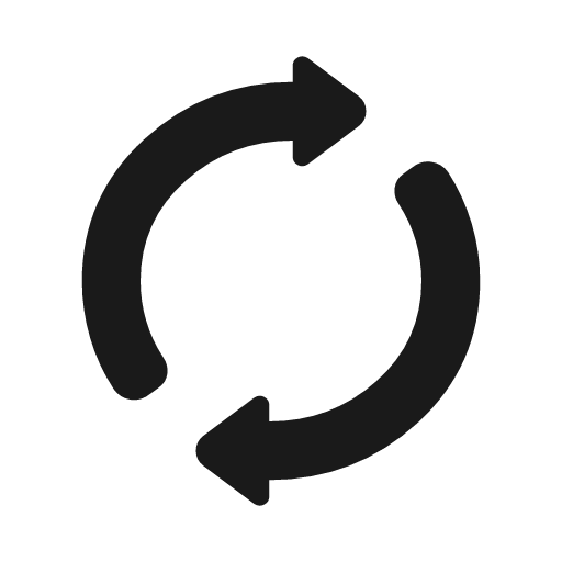 Directory sync rounded icon, rounded style, from Material Symbols Light