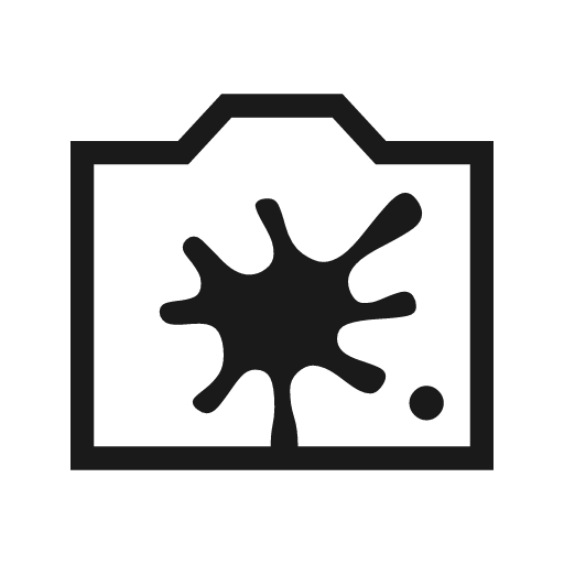 Dirty lens outline sharp icon, sharp-cornered style, from Material Symbols Light