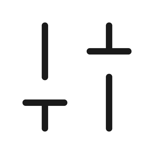 Discover tune rounded icon, rounded style, from Material Symbols Light