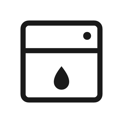 Dishwasher outline icon, outline style, from Material Symbols Light