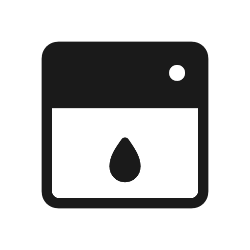 Dishwasher rounded icon, rounded style, from Material Symbols Light