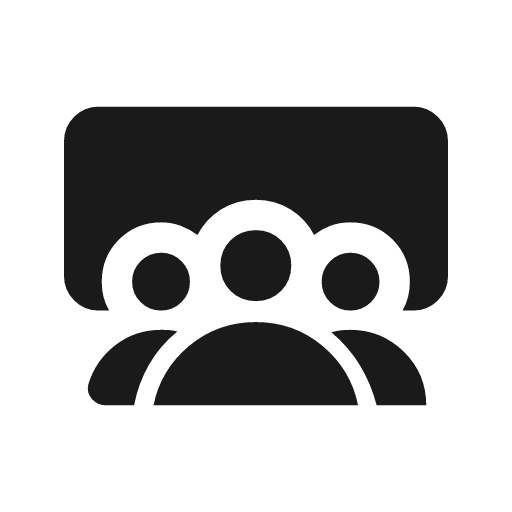 Display group rounded icon, rounded style, from Material Symbols Light