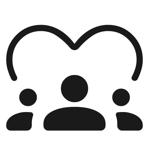 Diversity 1 rounded icon, rounded style, from Material Symbols Light