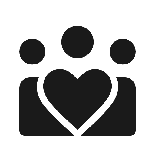 Diversity 4 rounded icon, rounded style, from Material Symbols Light