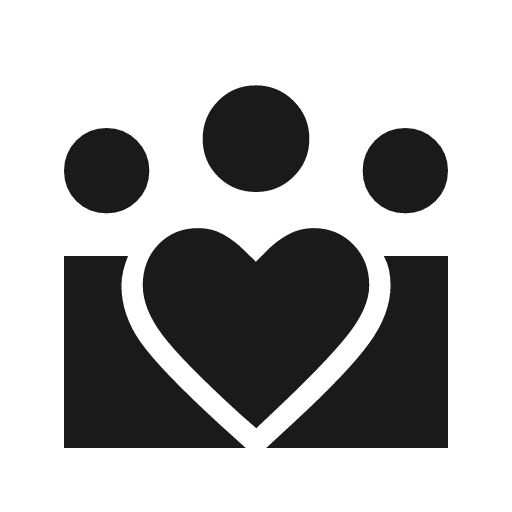 Diversity 4 sharp icon, sharp-cornered style, from Material Symbols Light