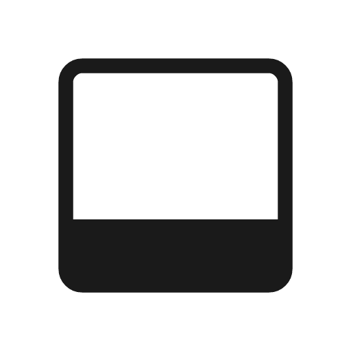 Dock to bottom icon, solid style, from Material Symbols Light